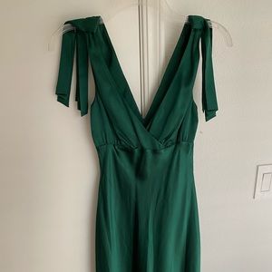 BCBG silk emerald dress